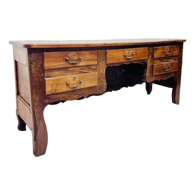 French 18th Century Antique Walnut Desk / Console Table For Sale