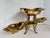 Metal French Revival Brass Epergne Centerpiece With Three Scalloped Removable Bowls For Sale - Image 7 of 16