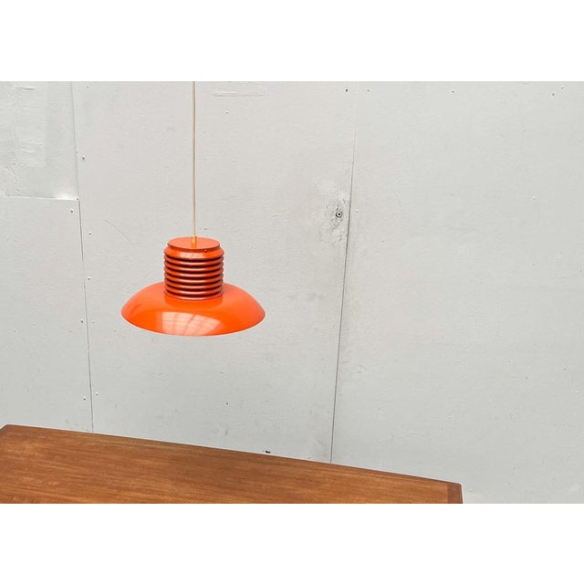 Mid-Century Modern German Space Age Orange Pendant Lamp, 1960s For Sale - Image 13 of 18