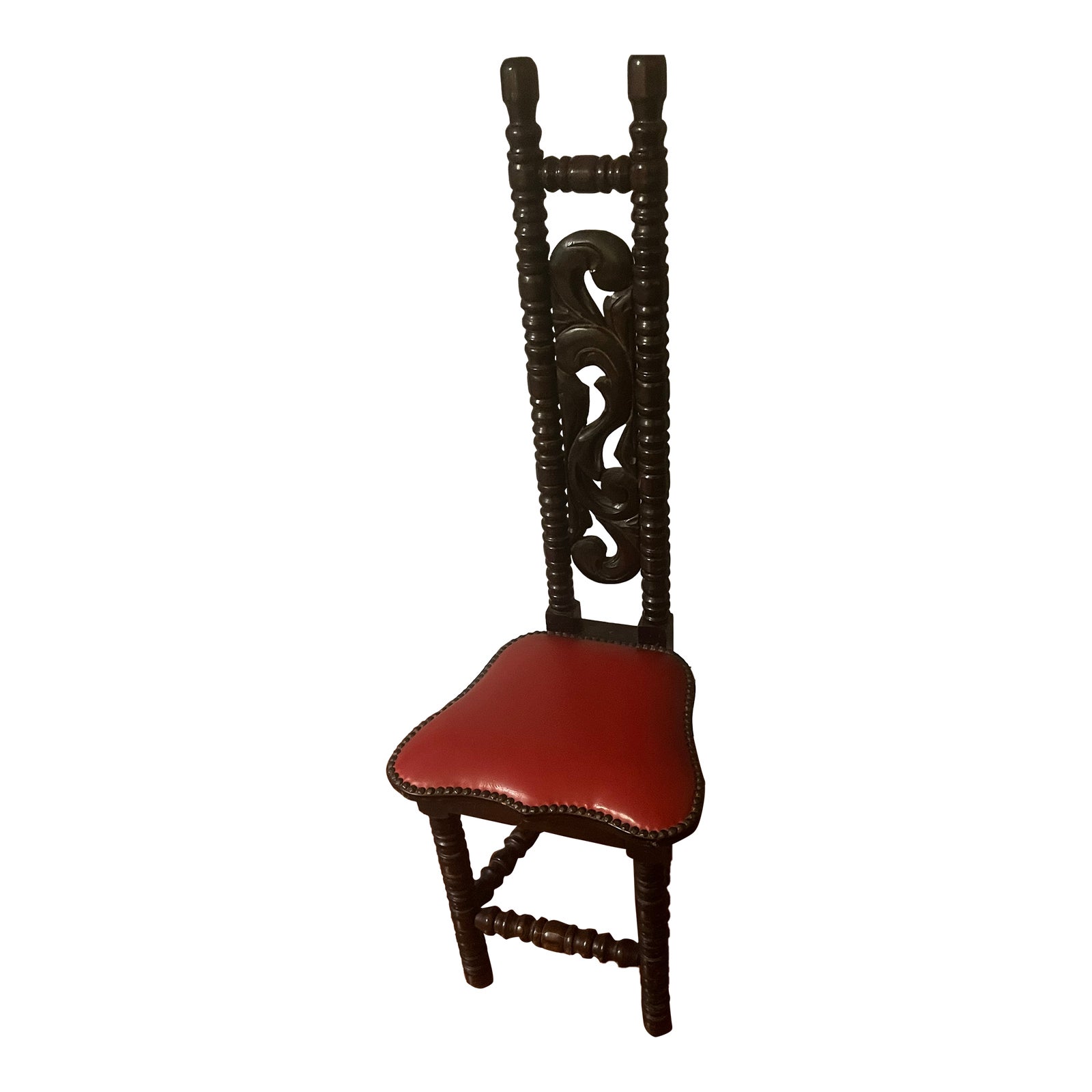 19th Century Vintage Spanish High Back Prayer Chair Chairish