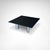 Star Galaxy granite and brushed metal postmodern coffee table by Draenert Germany 1980s Designed and built by the well-...