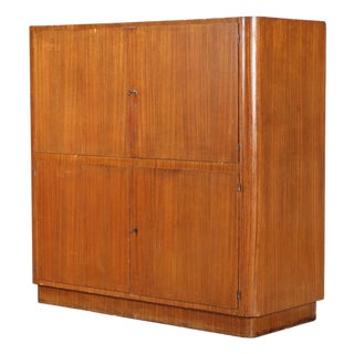 Vintage Sideboard in Exotic Wood Veneer, 1950s For Sale