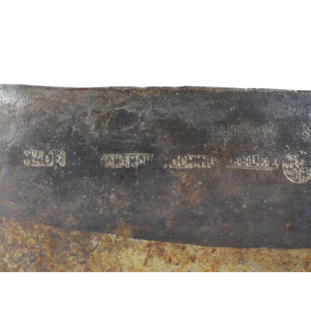 Early 20th Century Early 20th Century Primitive Kitchen Cleaver With Antler Handle, Made in Hong Kong For Sale - Image 5 of 10
