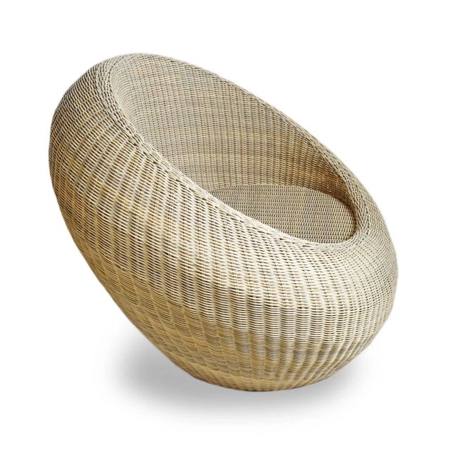 Outdoor Faux Wicker Bubble Chair For Sale - Image 4 of 8