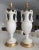 Neoclassical Pair Italian Urn & Handles Neoclassic Alabaster Table Lamps For Sale - Image 3 of 13