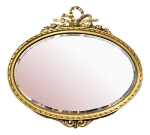 English Adams Oval Gilt Mirror