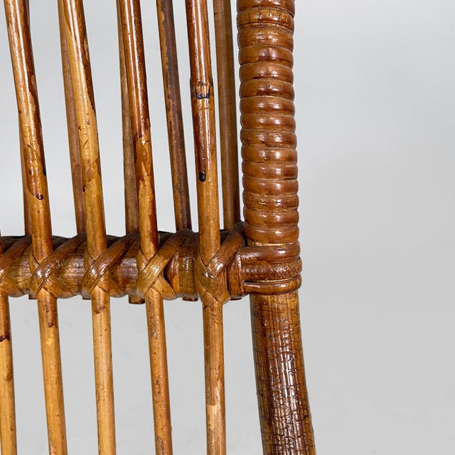 Mid-Century Modern Italian Armchairs in Rattan, 1960s, Set of 3 For Sale - Image 9 of 18