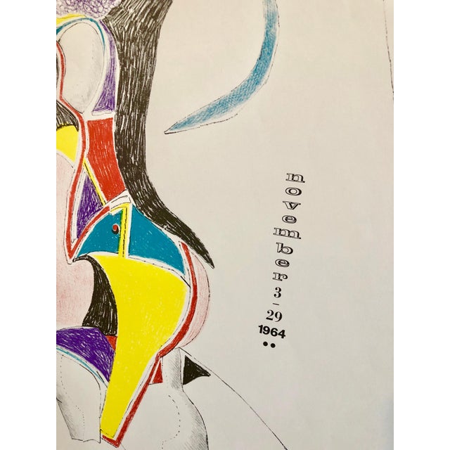 Richard Lindner, Vintage Modern Lithograph Poster 1960s Pop Art Mod Figure, 1964 For Sale In Miami - Image 6 of 7