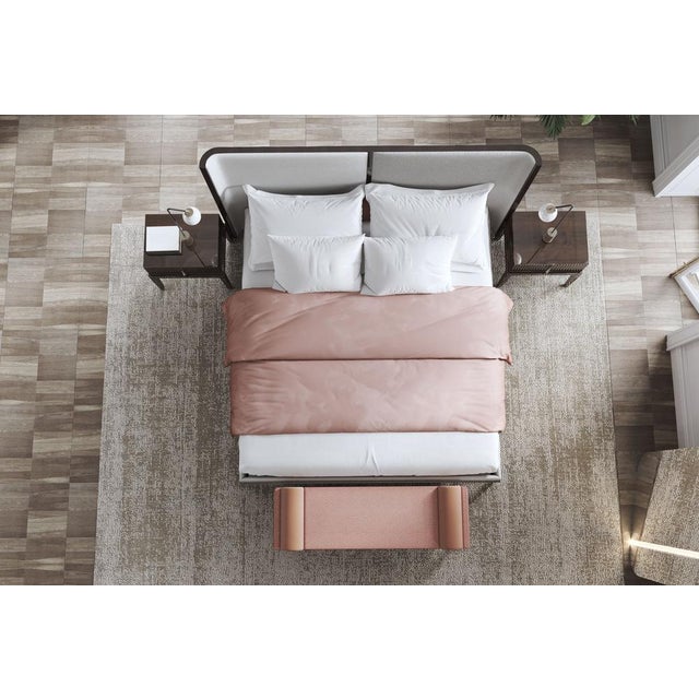 Italian Bench in Green Velvet Fabric from Kabinet For Sale - Image 4 of 9