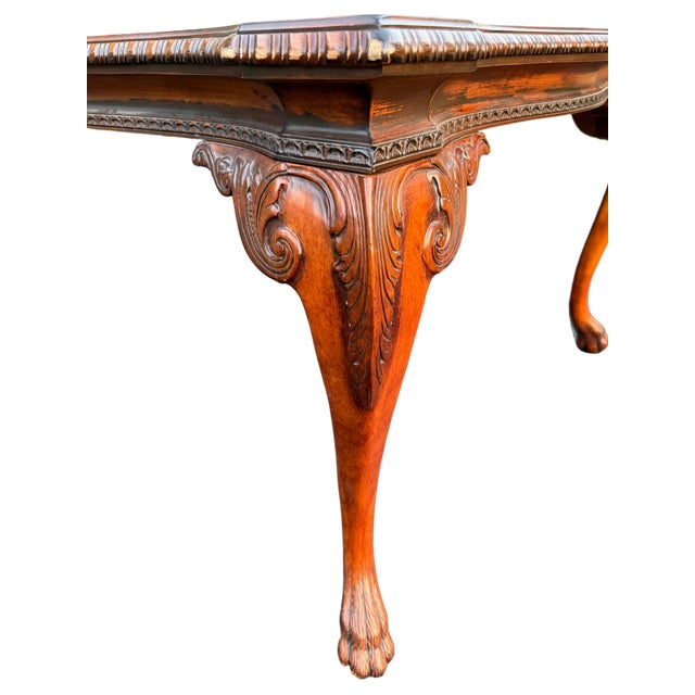 Brown Hickory White Hampton Collection Extension Dining Table For Sale - Image 8 of 18