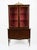 Wood Art Deco Italian Walnut Display Cabinet with Brass Details and Red Velvet Interior, 1930s For Sale - Image 7 of 7