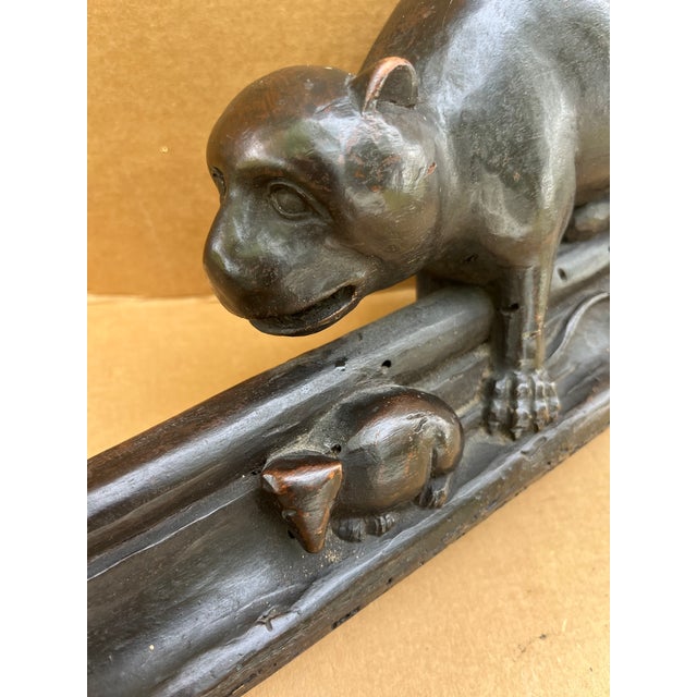 Gothic English Medieval Extremely Rare Church Pew Animal Carvings - Set of 2 For Sale - Image 3 of 12