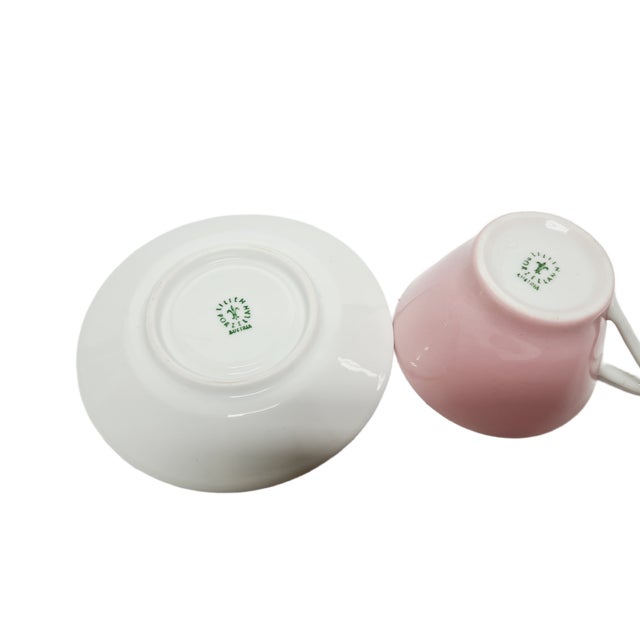 Postmodern Porcelain Cup and Saucer, Austria, 1960s, Set of 2 For Sale - Image 4 of 7