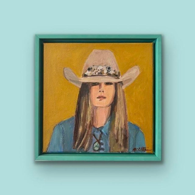 A contemporary take on the classic Western muse. This original painting features rich color, confident composition, and...