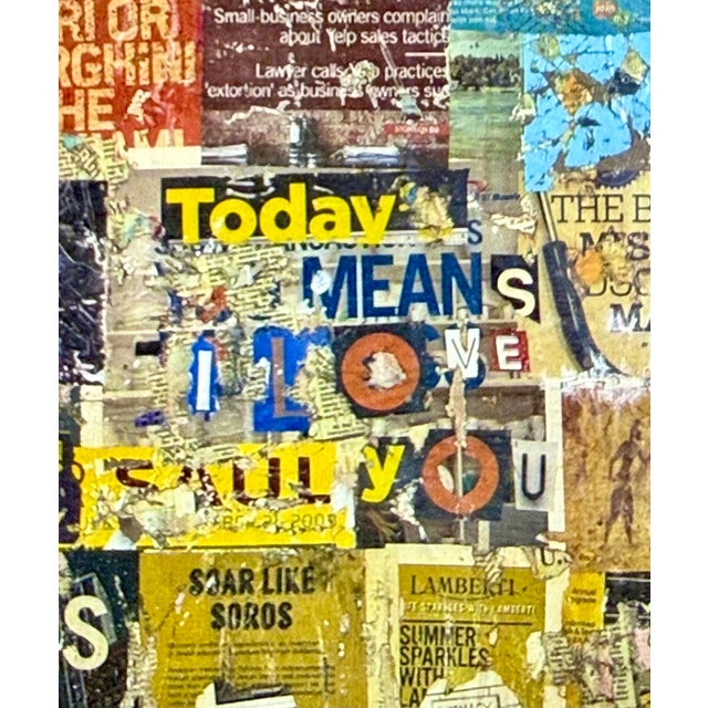 Mike Falcon Today Means I Love You 2017 Mixed media on canvas 47 × 47 in Hand signed and titled verso Bears a label from...