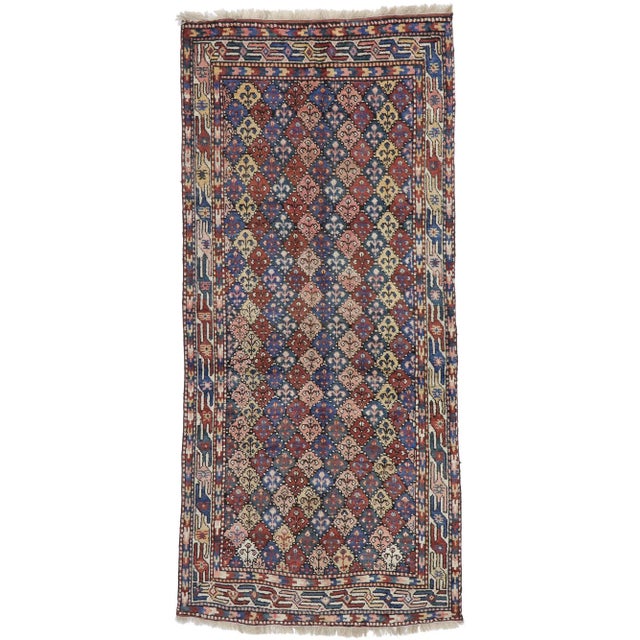 Antique Azerbaijan Rug - 04'05 X 09'09 For Sale - Image 9 of 9