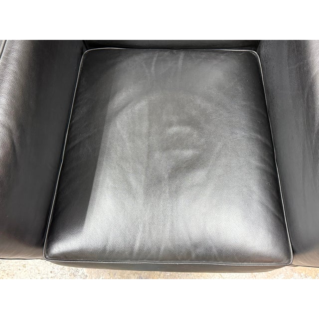 Black Rodolfo Dordoni for Minotti Copenhagen Leather Armchair For Sale - Image 8 of 12