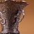 Bronze Vase With Silver-Inlaid Crane Motif - Altar Flower Vase For Sale - Image 4 of 10