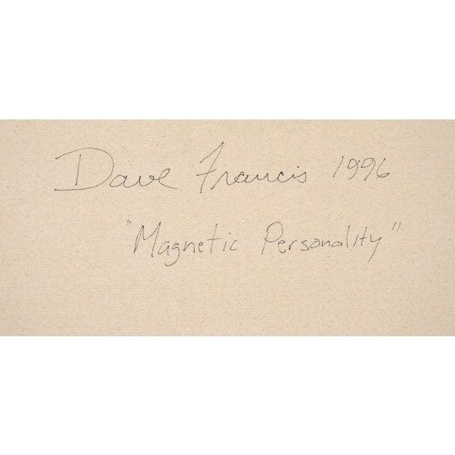 "Magnetic Personality" Abstract Composition in Acrylic on Canvas by Charles David Francis For Sale - Image 9 of 9
