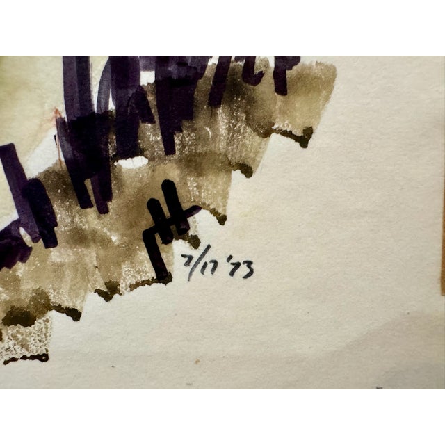 1970s Henry Emil Salloch Original Watercolor on Paper Puente De Tajo, Toledo Epaña. 1973. For Sale - Image 5 of 7