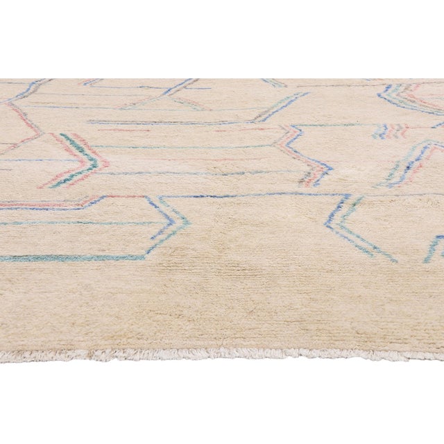Berber Tribes of Morocco Organic Bauhaus Moroccan Rug, 10'05 X 13'01 For Sale - Image 4 of 10