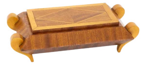 French Art Deco Geometric Marquetry Wood Box, circa 1930