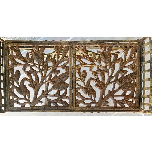Late 20th-Century Curule-Style Iron & Steel French Regency Garden-Inspired Bench For Sale - Image 18 of 18