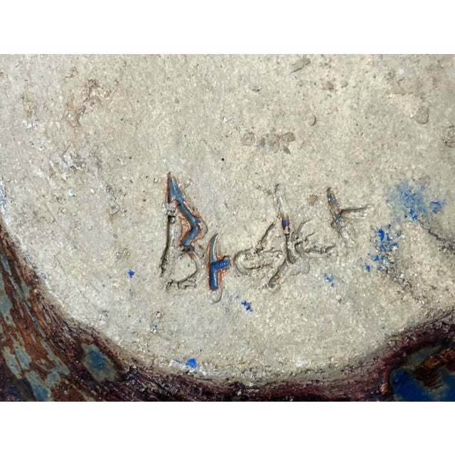 Vintage Handmade Bresler Studio Mid Century Modern Pottery Vase Sculpture For Sale - Image 9 of 12