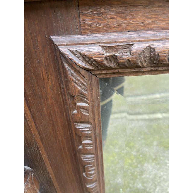 Wood Large French Renaissance Carved Mirror, 1880s For Sale - Image 7 of 12