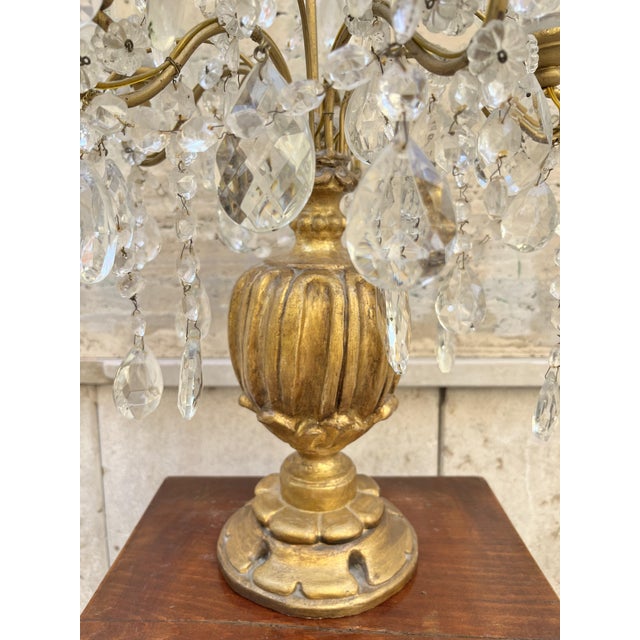 Wood Gilded Wooden Pinwheel Lamp, 1890s For Sale - Image 7 of 8