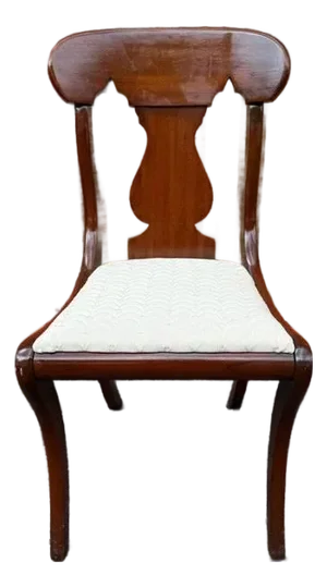 Mid 20th Century Vintage Regency Style Solid Wood Side Chair.