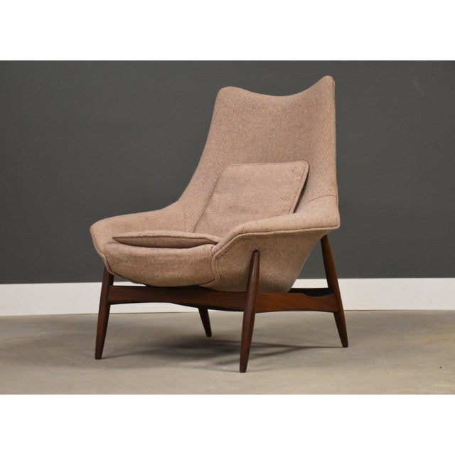 Tan Henry Klein for Bramin Teak Lounge Chair For Sale - Image 8 of 13