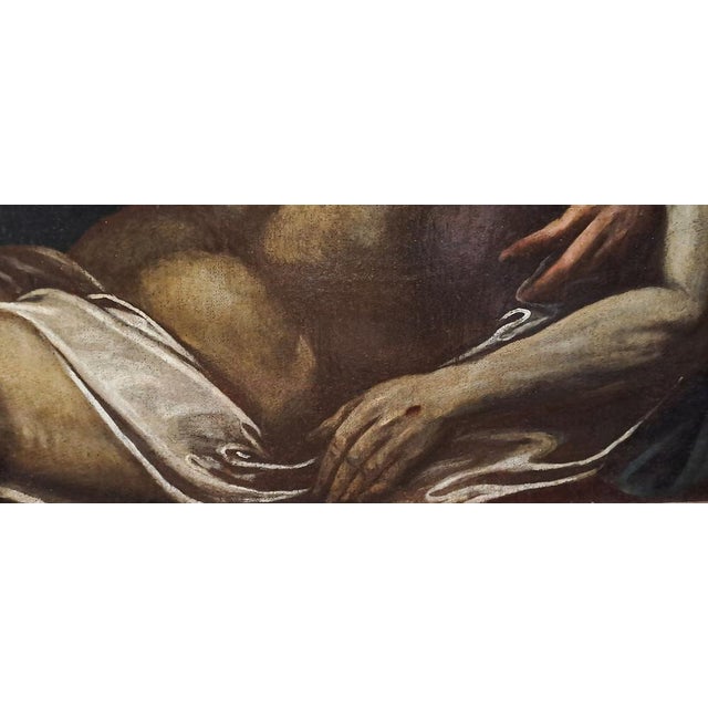 Circle of Luca Cambiaso, Deposition of Christ, 1500s, Oil on Canvas For Sale - Image 3 of 10