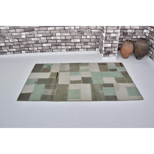 Antique Wool Vintage Turkish Carpet For Sale - Image 4 of 10