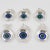 1960s Sterling Silver and Murano Art Glass Barware Coasters Set of 6, Italy circa 1960 For Sale - Image 5 of 18
