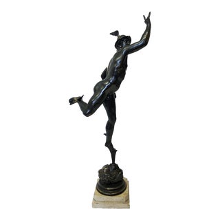 Early 20th Century Cast Iron Statue of Mercury For Sale