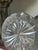 American Brilliant Cut Crystal Vase With Sterling Silver Neck Collar in Ornate Repousse Floral Design For Sale - Image 11 of 11