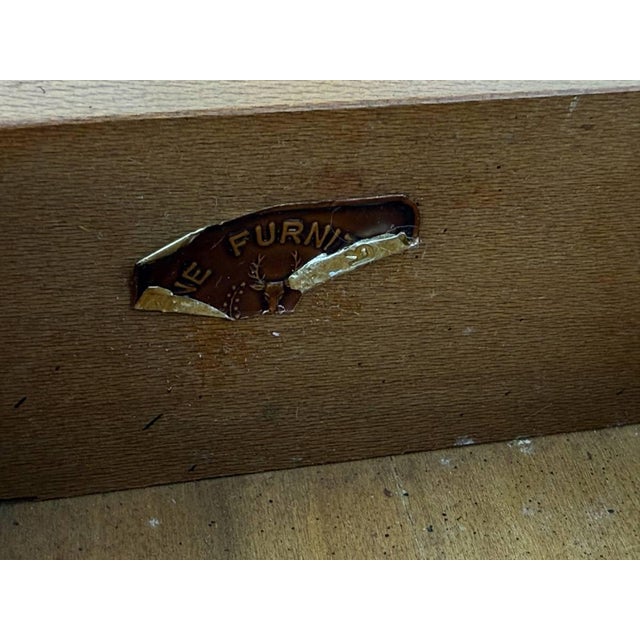 Late 20th Century Pair of Vintage French Provincial Louis XVI Style Marble Top 2 Drawer Side Tables by Gordon's Inc. For Sale - Image 5 of 9