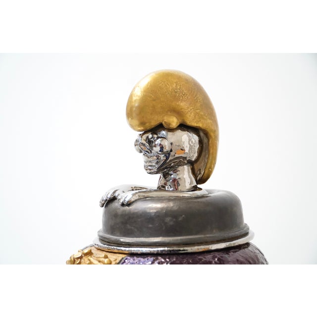 Mid-Century Modern Pierre Caille, Character with Pistons, Belgium, 1970s, Ceramic For Sale - Image 3 of 7