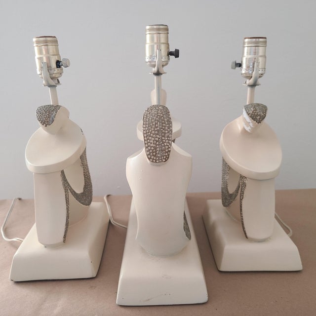 Mid-Century Modern 1950's Mid-Century Modern Set of Three Table Lamps by f.a.i.p. Style of Weinberg For Sale - Image 3 of 9