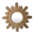 Small Vintage Italian Faux Bois Gilded Sunburst Mirror For Sale