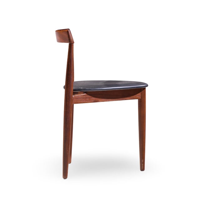 Wood Hans Olsen for Frem Rojle Mid Century Expanding Teak Dining Table With 4 Nesting Chairs For Sale - Image 7 of 16