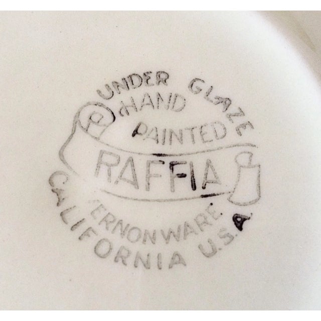 Mid-Century Modern MCM Vernonware 'Raffia' / Vernon Kilns California Coffee or Tea Service- 14 Pieces For Sale - Image 3 of 3