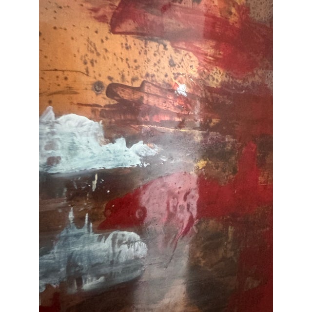 Ken Rausch Abstract Paintings on Copper, Signed Pair For Sale - Image 4 of 7