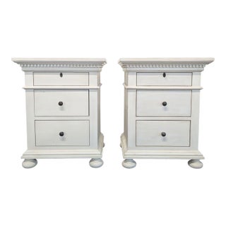 Pair of Restoration Hardware Closed Saint James Nightstands For Sale