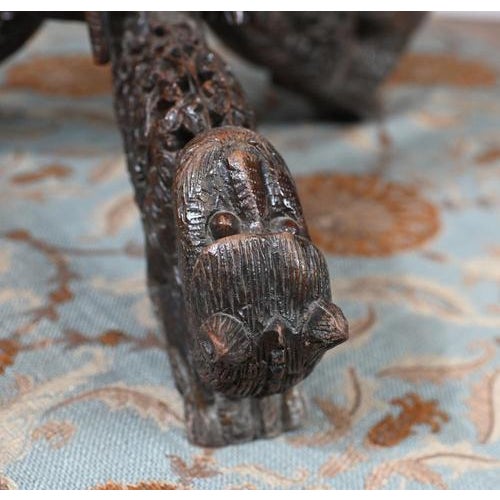 Burmese Side Table in Carved Hardwood For Sale - Image 11 of 15