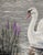 Swan Cruising Acrylic on Canvas Painting. For Sale - Image 4 of 6