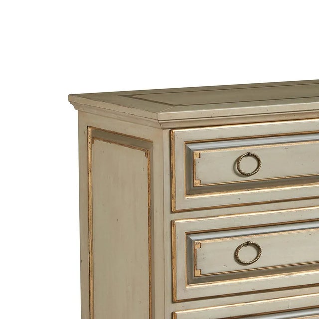 French Provincial Pair of French Provincial Painted Nightstands For Sale - Image 3 of 8