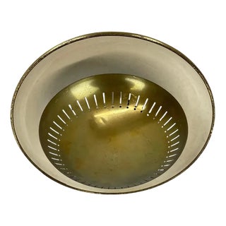 Round Brass Wall Ceiling Light in the style of Gino Sarfatti, Italy, 1950s For Sale