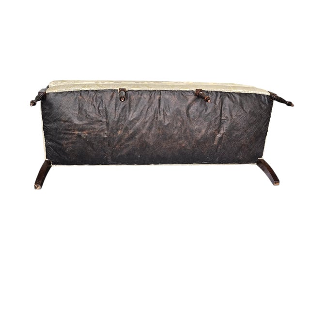 Federal Style Mahogany Inlaid Settee With Shield Back 68" For Sale - Image 15 of 17